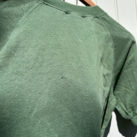 Jungmaven Short Sleeve Raglan Tee T-Shirt Top Small Hunter Green 55% Hemp EUC - Picture 12 of 13